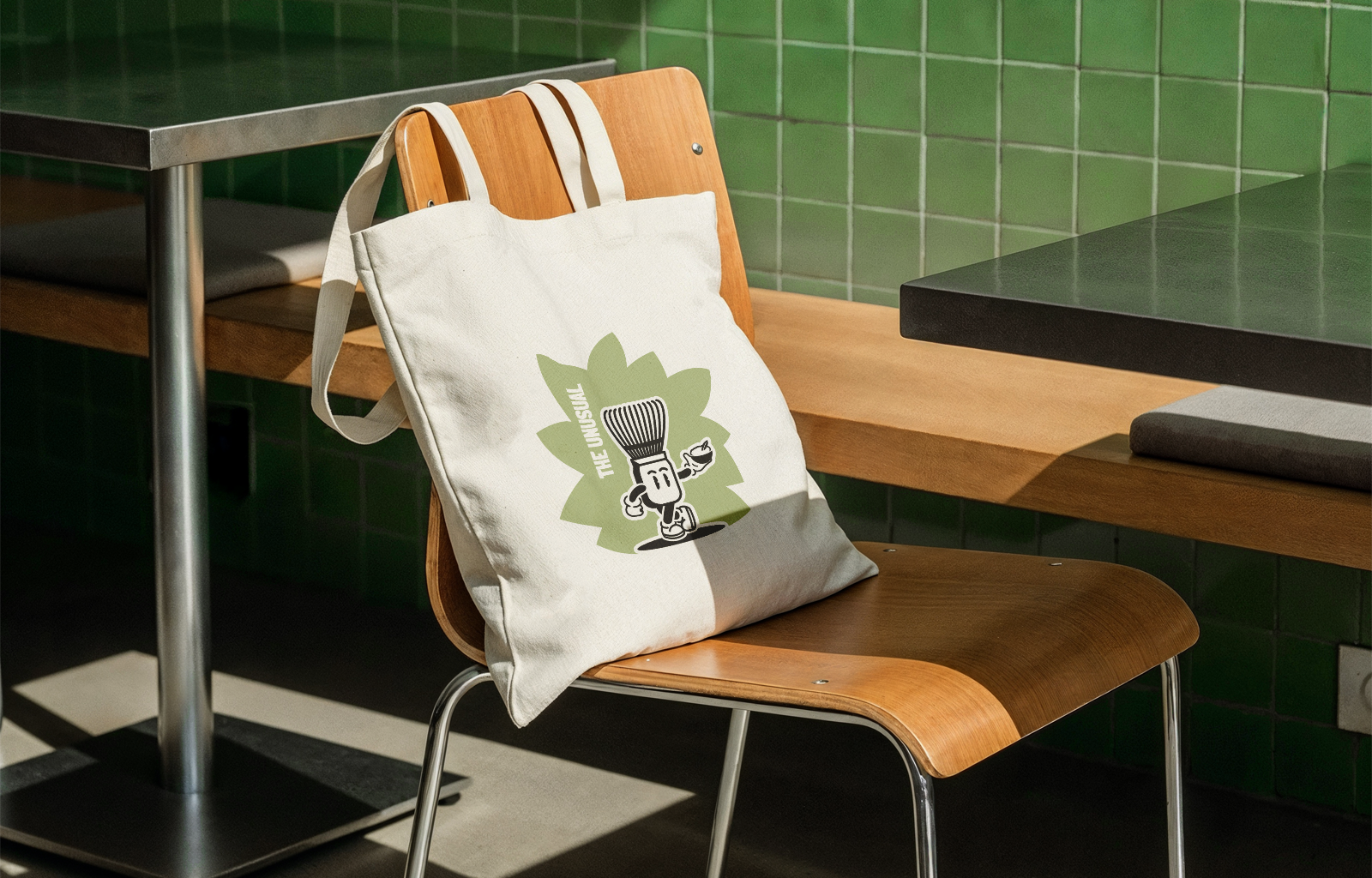 Tote bag The Unusual avec mascotte Matcha